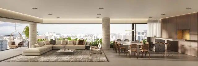 Living e jantar, Bela Vista, Porto Alegre