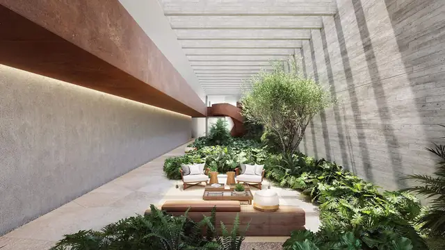 Jardim interno, Bela Vista, Porto Alegre